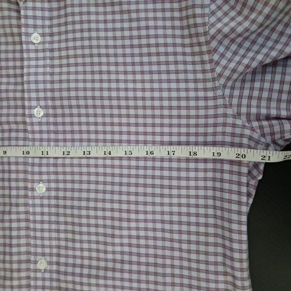 Bonobos Wrinkle Free Longsleeve Button-up Shirt Blue/Red Plaid Slim Fit 16/32 - Picture 7 of 8